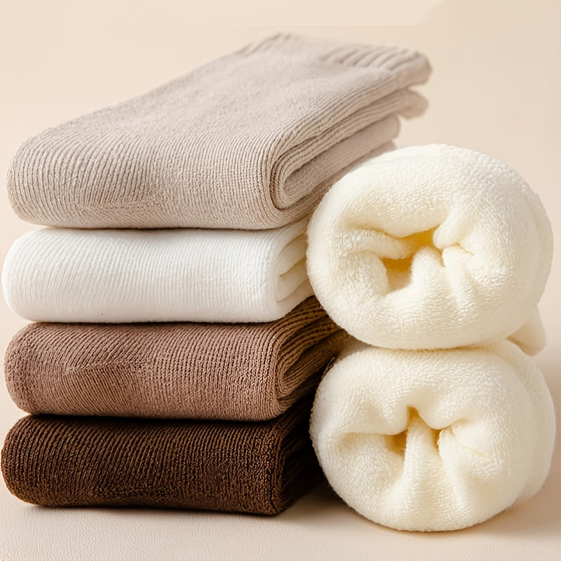 5 Pairs Thermal Mid Tube Socks for Women