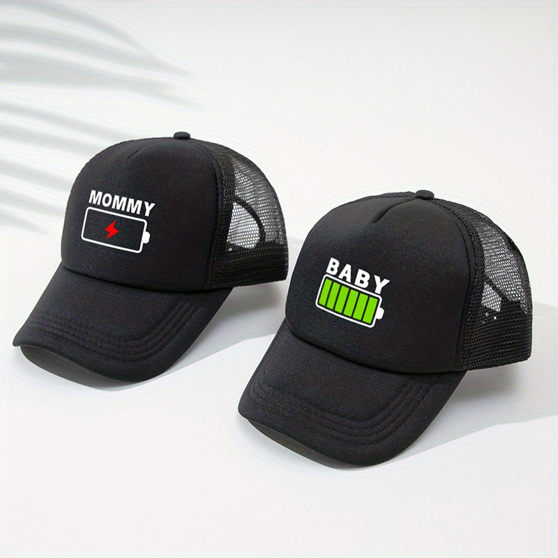 Mesh Printe Electronic Baseball Cap Sunshade Trucker Hat