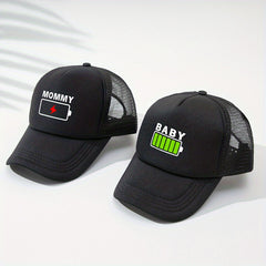 Mesh Printe Electronic Baseball Cap Sunshade Trucker Hat