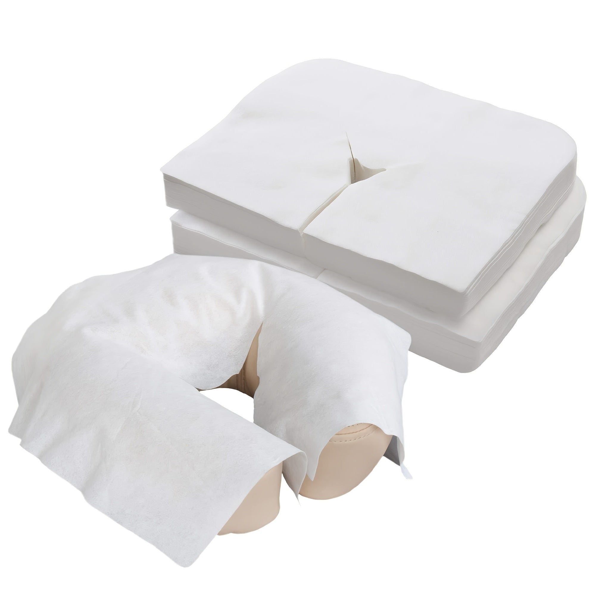 100 Soft Disposable Face Cradle Covers for Massage Tables and Chairs