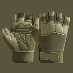 Green Men's Cycling Gloves Half Finger Sports Fitness Non-slip