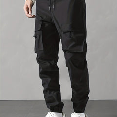 Men Cargo Pants with Drawstring Waist