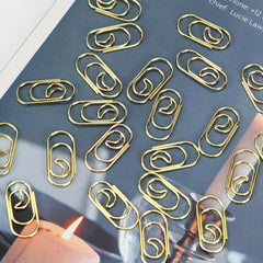 20pcs Moon Metal Paper Clips for Offices and Schools
