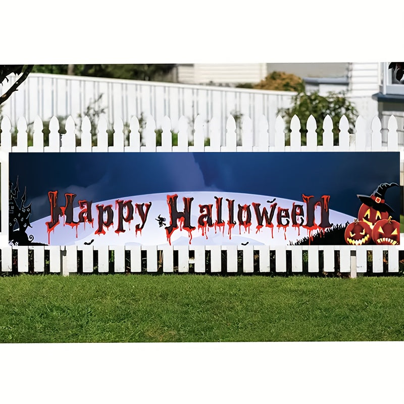 Halloween Banner Pumpkin Outdoor Flag Courtyard Sign Decoration