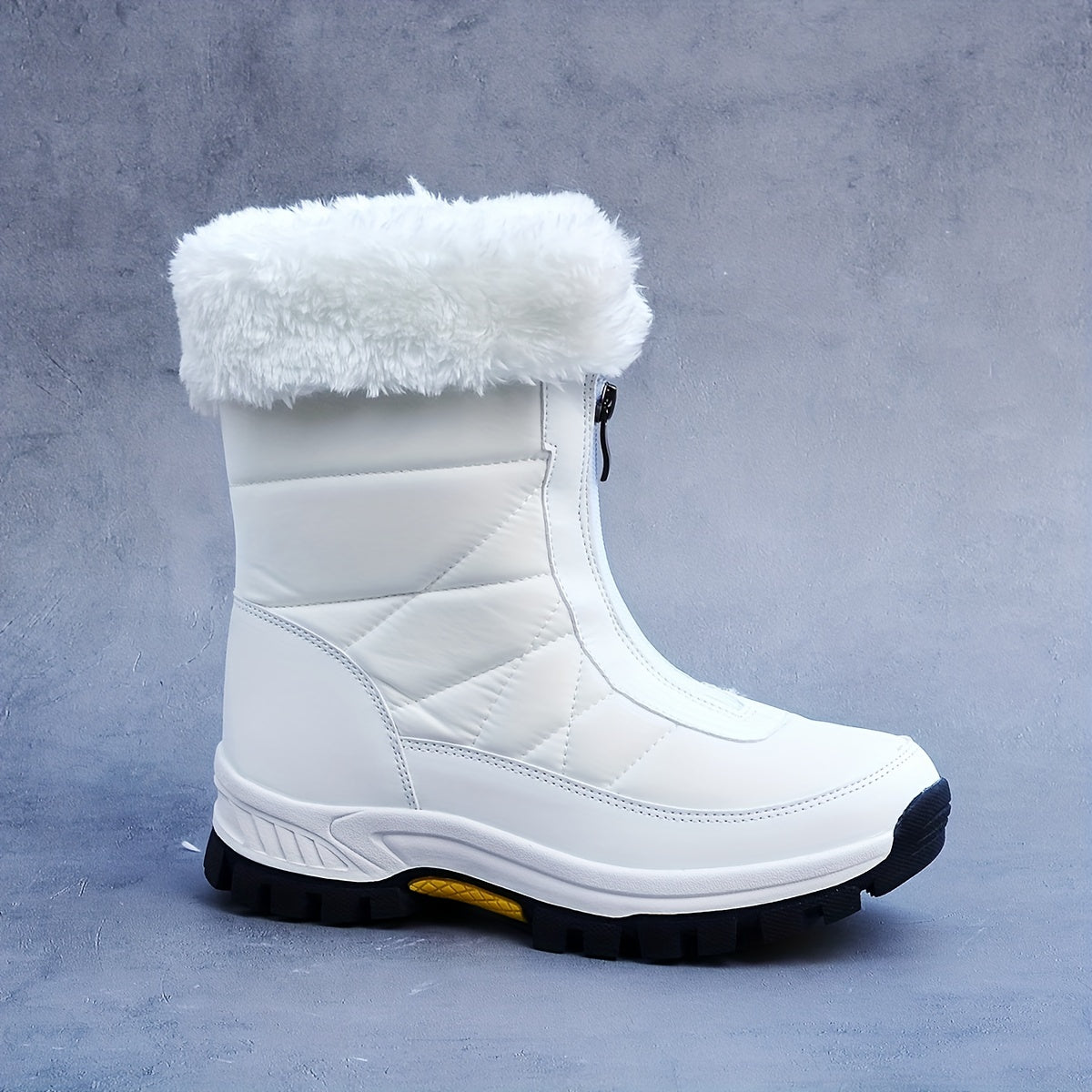 Women's Snow Boots Zipper Platform Comfortable Warm Outdoor Walking Shoes