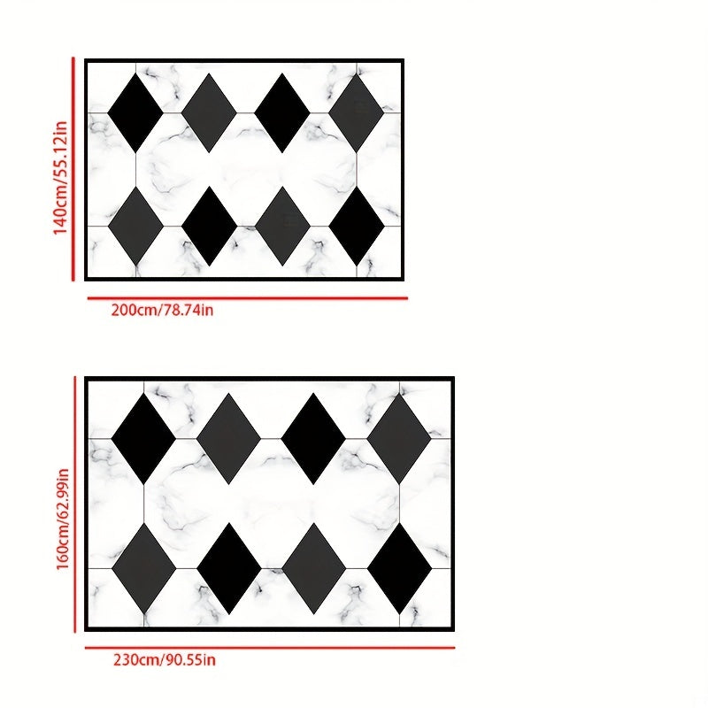 Geometric Non-slip Outdoor Rug Soft Crystal Velvet Carpet