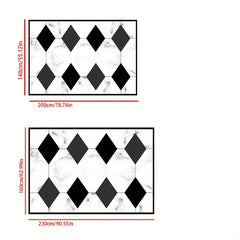 Geometric Non-slip Outdoor Rug Soft Crystal Velvet Carpet