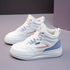Plush Inner Lace-up Skate Shoes for Women