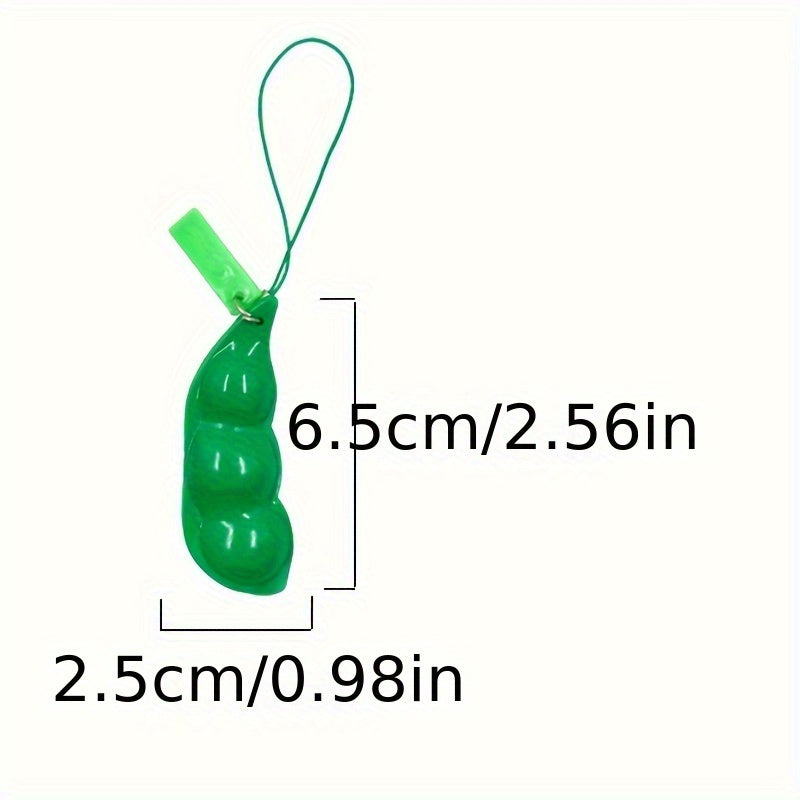 Creative Edamame Key Chain Squeezes Edamame Pendant Charm Keychain