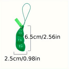 Creative Edamame Key Chain Squeezes Edamame Pendant Charm Keychain