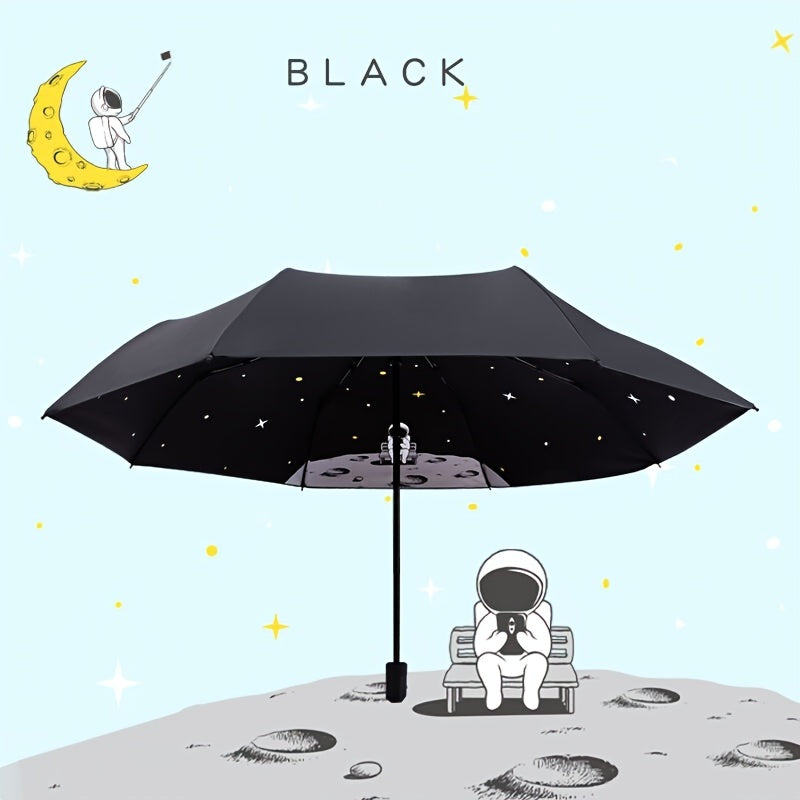 Automatic 3-fold Astronaut Umbrella UV Protection