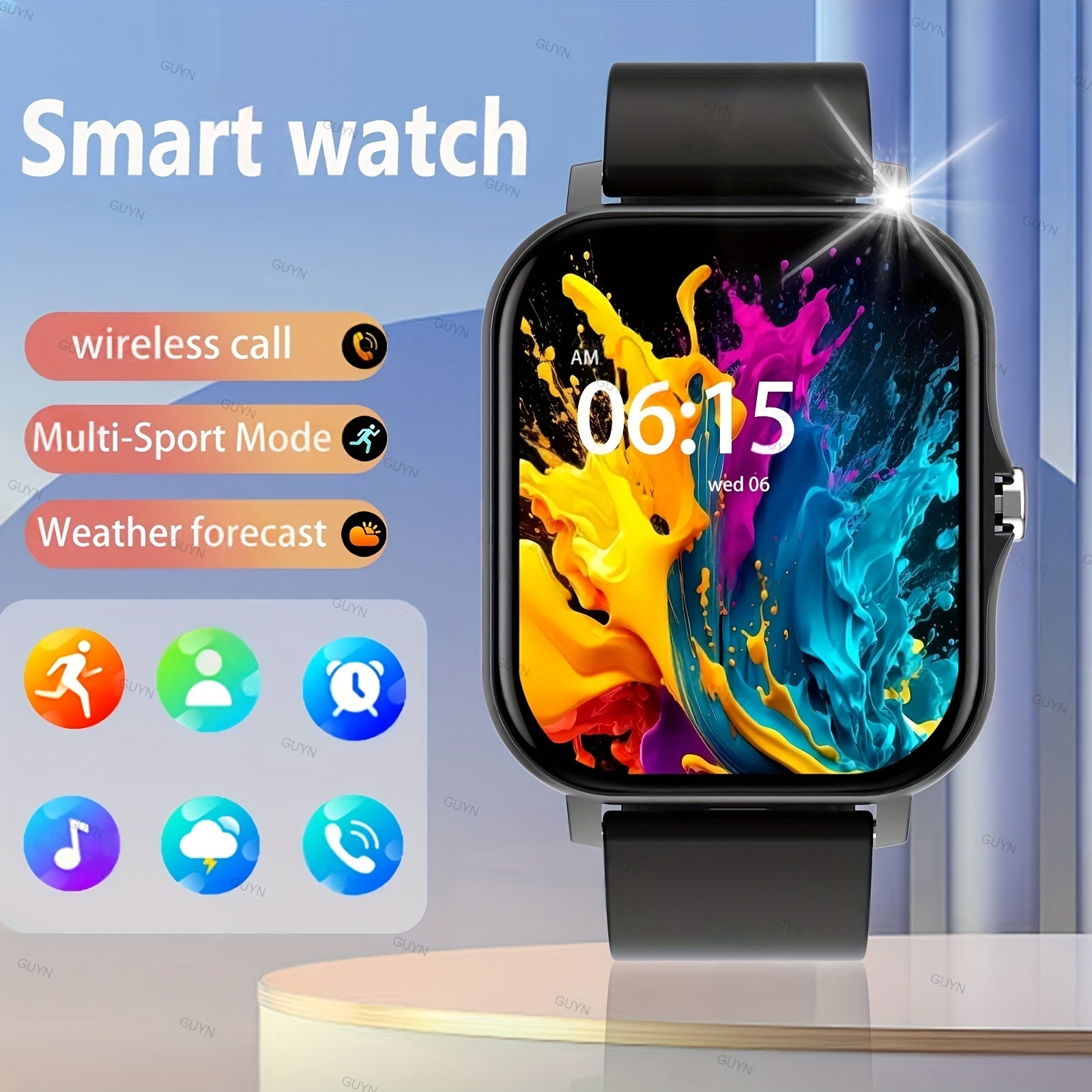 Sporty Smartwatch Wireless Calling Fitness Tracker