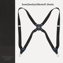 Men's Clip Suspenders Pants Elastic Side Clip