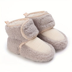 Warm Fleece Baby Boys Boots Soft & Cozy for Indoor Winter Walking
