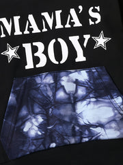 Boys' Tie Dye Cotton Hoodie Letter Print