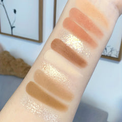 10 Colors Eyeshadow Palette Golden Brown Pumpkin Matte Pearly Shimmer