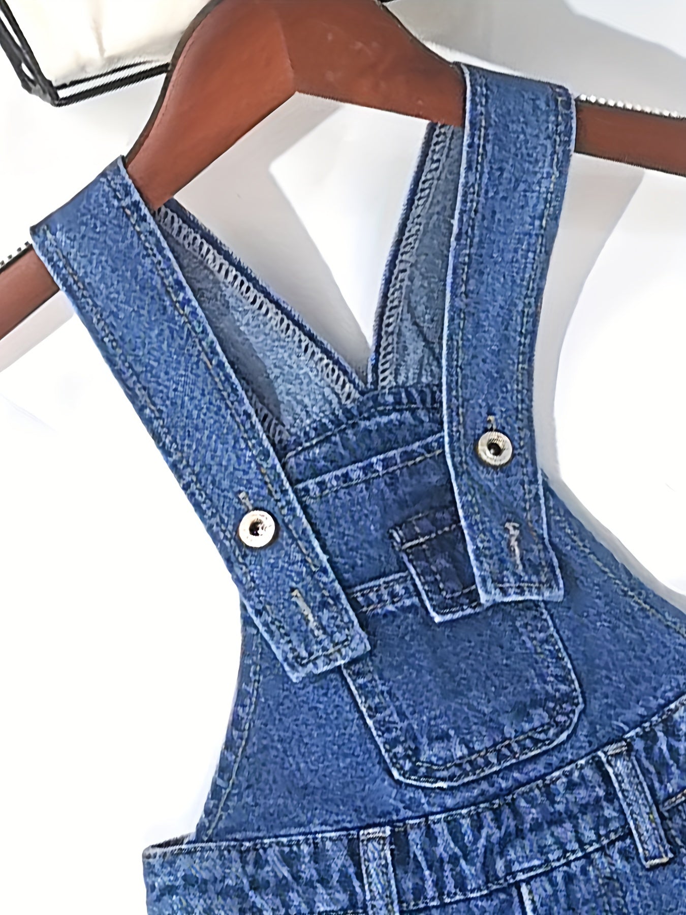 Boys Slim Fit Denim Overall Jumpsuit - Pockets