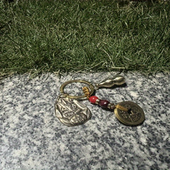 Buddha Brass Key Chain Gourd Fengshui Coin Pendant Keychain