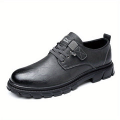 Men's Hook and Loop Derby Shoes Formal Business Lace-up Dress Shoes