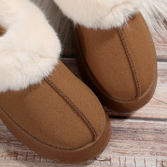 Fur Fleece Lined Thermal Plush Fall Snow Boots Winter Keep Warm