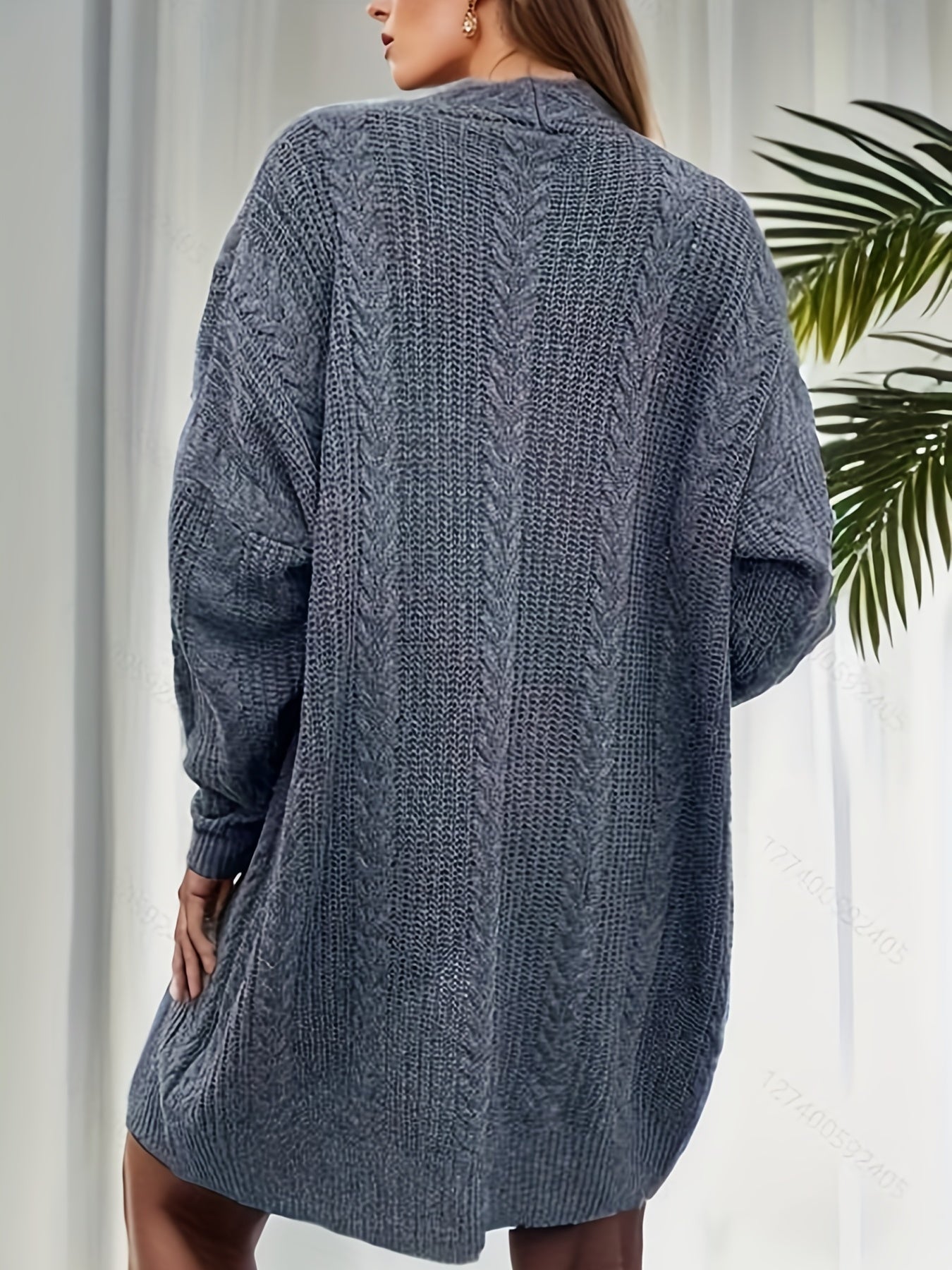 Long Sleeve Open Front Stretch Cardigan