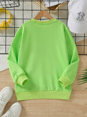 Unisex Kids Sweatshirt Long Sleeve Top Autumn Spring Active Pullovers