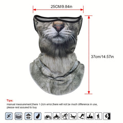 Breathable Animal Print Face Mask with Sun UV Protection for Outdoor Sports
