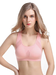 Mesh Hole Sports Bra Cut Out Shockproof Intimates Bra