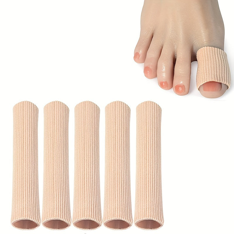 5pcs Silicone Tube Toe Protector Gel Cushion Separator