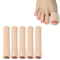 5pcs Silicone Tube Toe Protector Gel Cushion Separator