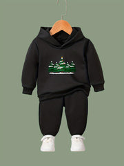 Girls 2pc Christmas Tree Hooded Sweatshirt & Sweatpants Set