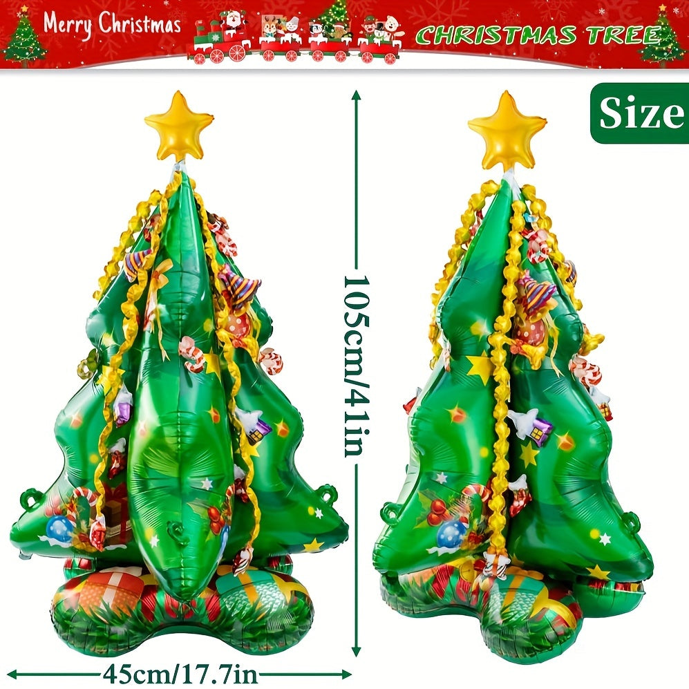 Self Standing 4D Christmas Tree Balloon 104cm - Party Decoration