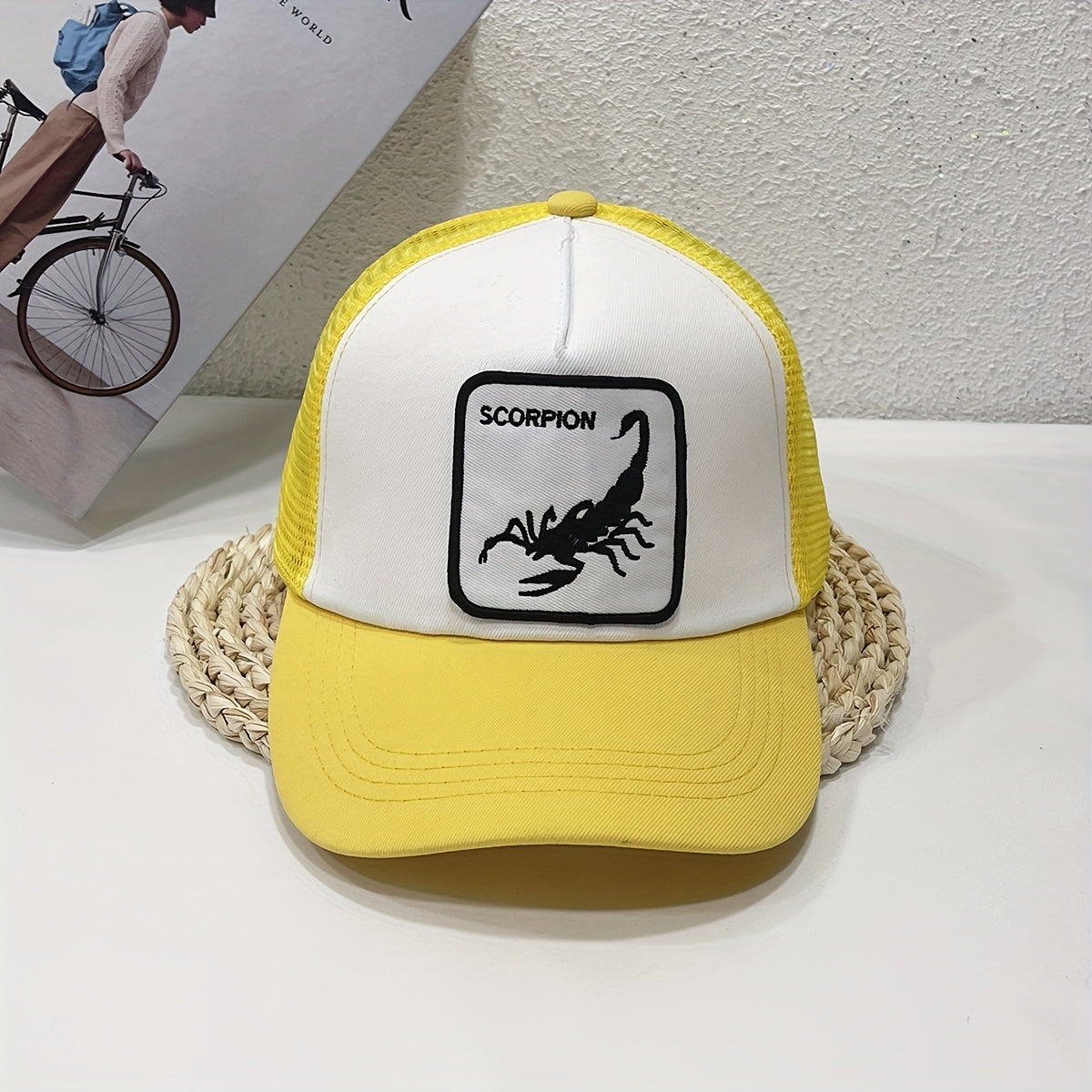 Scorpion Animal Pattern Men's Mesh Hat Adjustable Baseball Cap