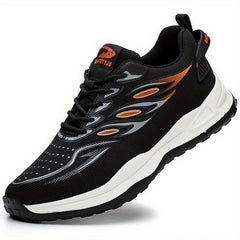 Men's Striped Work Safety Shoes Puncture-Proof Anti-skid Steel Toe Lightweight