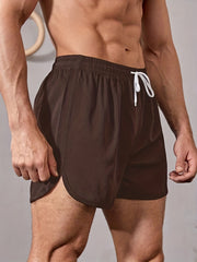 Men's Breathable Drawstring Running Shorts for Gym Sports Training