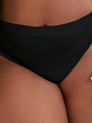 Ribbed Knit Beach Panty High Stretch Bottoms