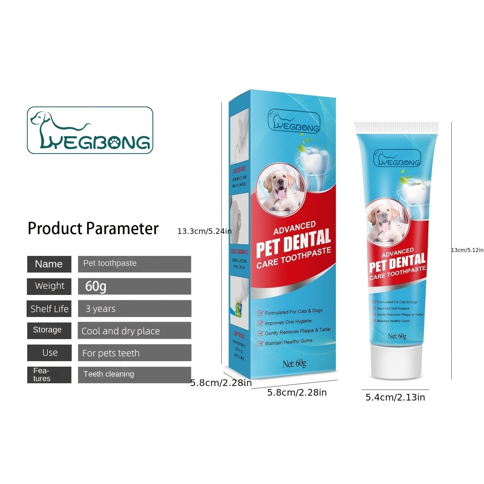 Dog Dental Care Toothpaste for Fresh Breath & Healthy Teeth