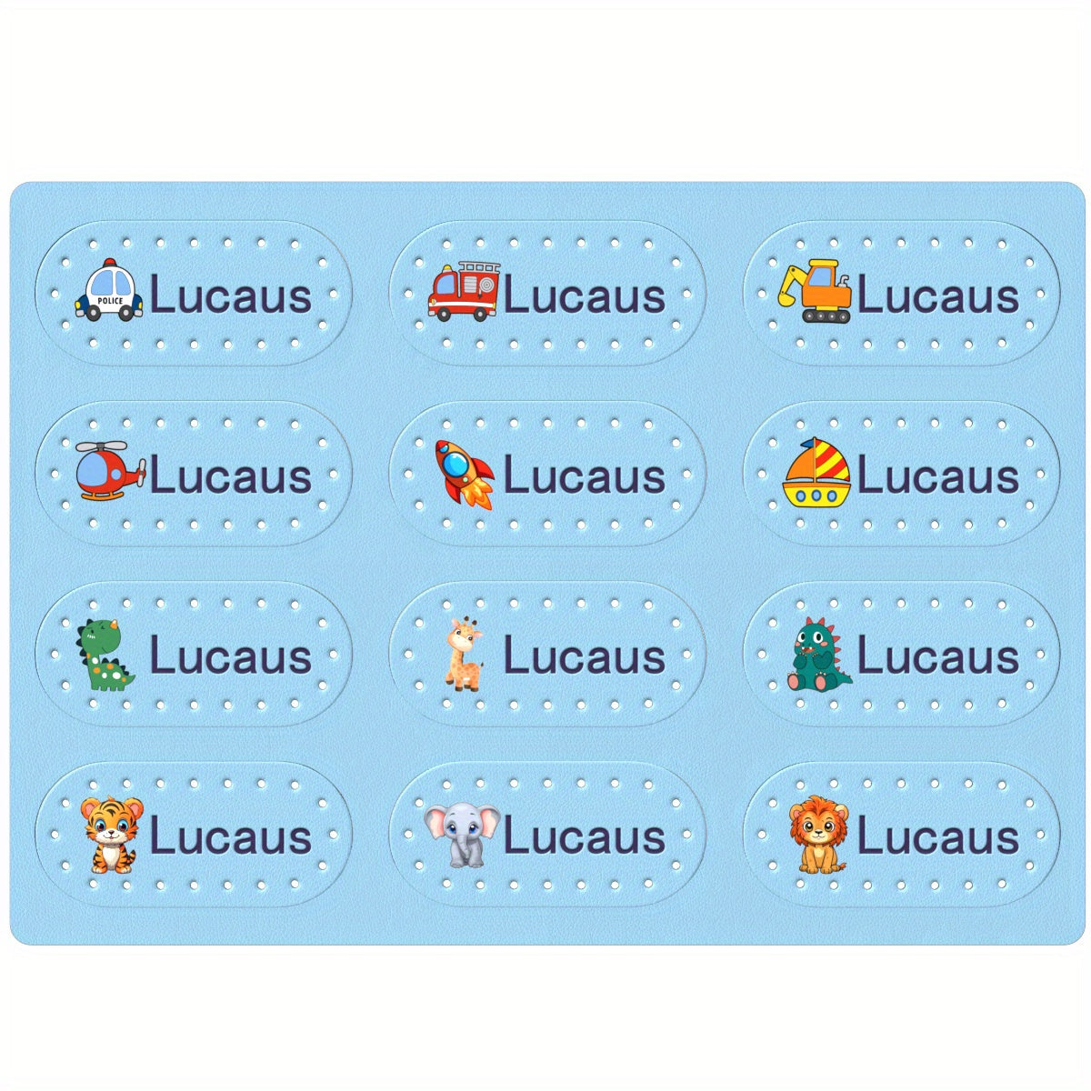 Custom Name Stickers for Kids School Clothes and Bags
