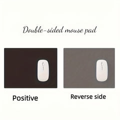Double Sided Leather Mouse Pad Waterproof Wearable 9.4x7.5 Inches