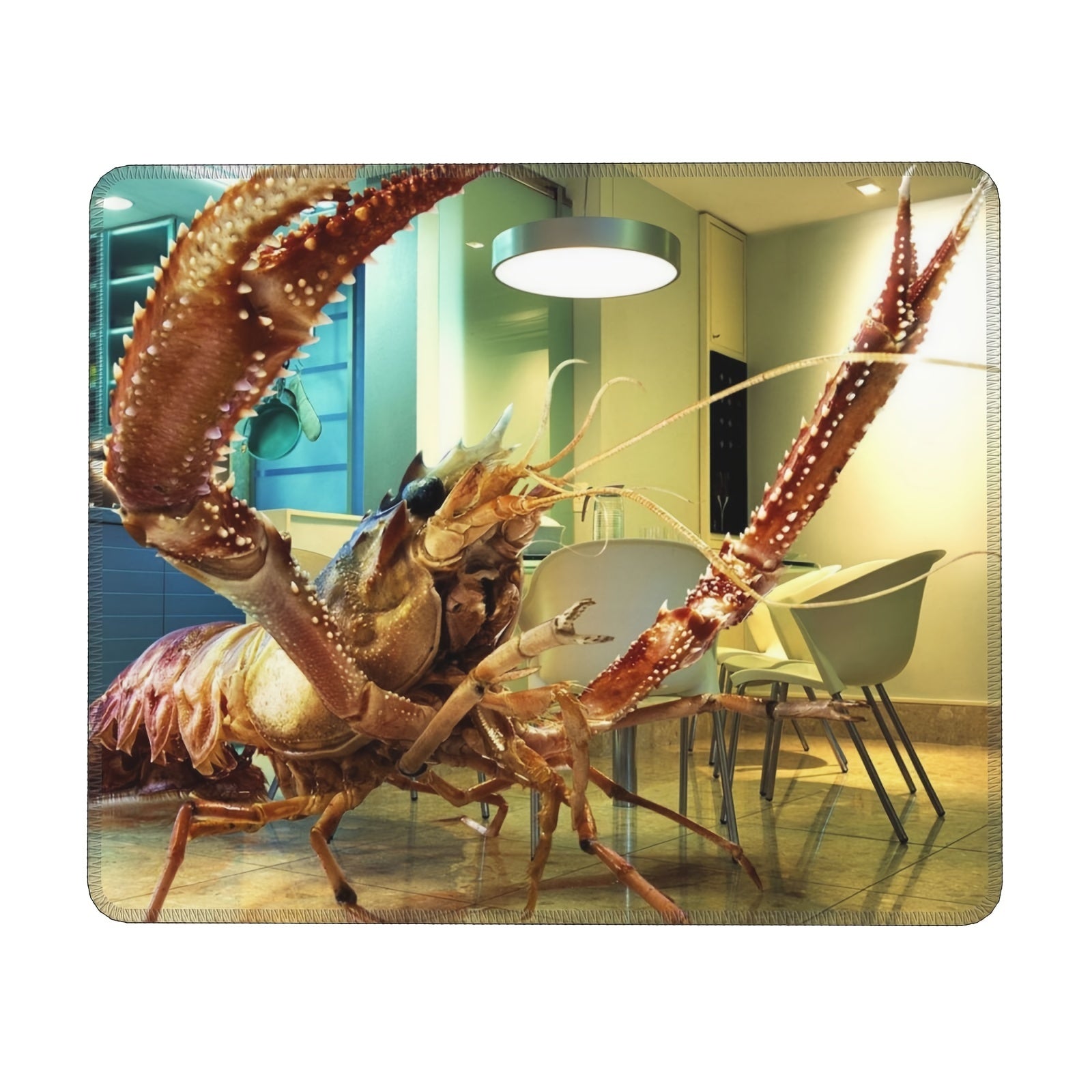 Lobster Pattern Rectangular 20x24cm Mouse Pad for Games & Office, Smooth Surface