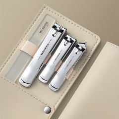 4pcs Nail Clippers Set with Storage Bag High Scissors Perfect Pedicure Tools