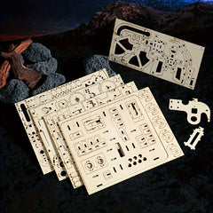 Wooden 3D Puzzle DIY Kit Mechanical Gear Set Model Christmas Birthday Gift