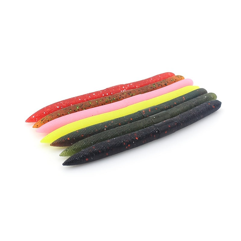 8pcs Artificial Long Worm Bait 10 01cm 5 6g Soft Bait For Fishing