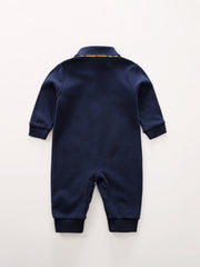 Baby Long Sleeve Jumpsuit with Bow Tie