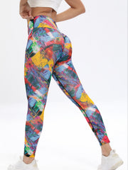 Colorful Print Yoga Pants Slim Fit High Stretch Leggings