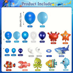 111pcs Underwater Ocean World Balloon Chain Theme Set