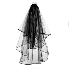 Baroque Wedding Veil with Comb Beaded Bridal Accessory