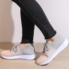 Women's Knitted Sports Shoes Breathable Non Slip Low Top Sneakers