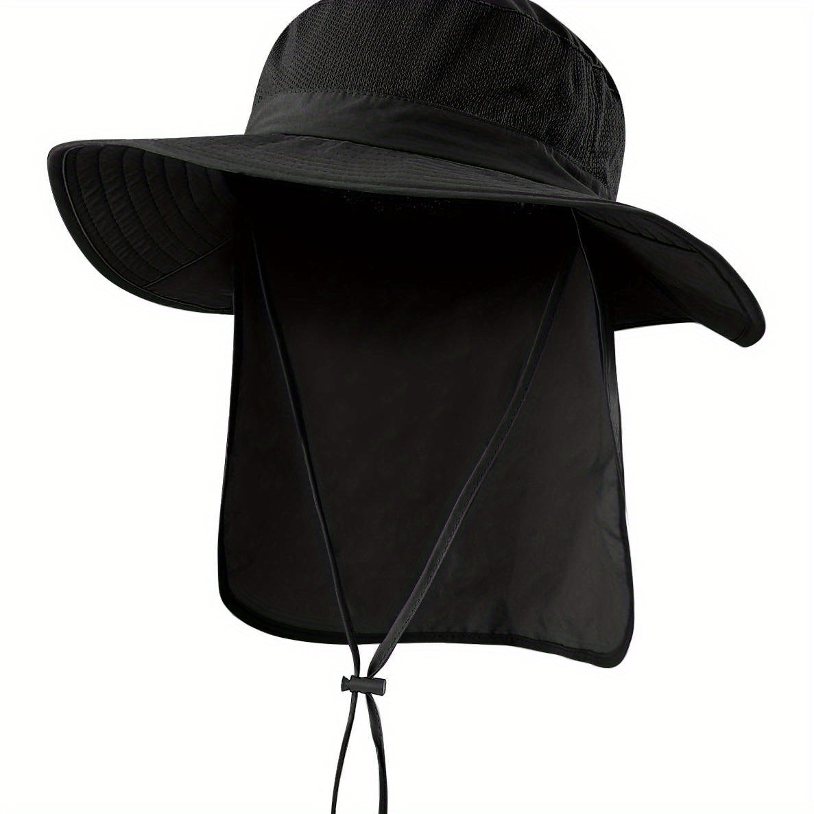 Outdoor UPF50 Sunscreen Mesh Hat With Wide Brim