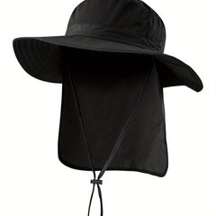 Outdoor UPF50 Sunscreen Mesh Hat With Wide Brim